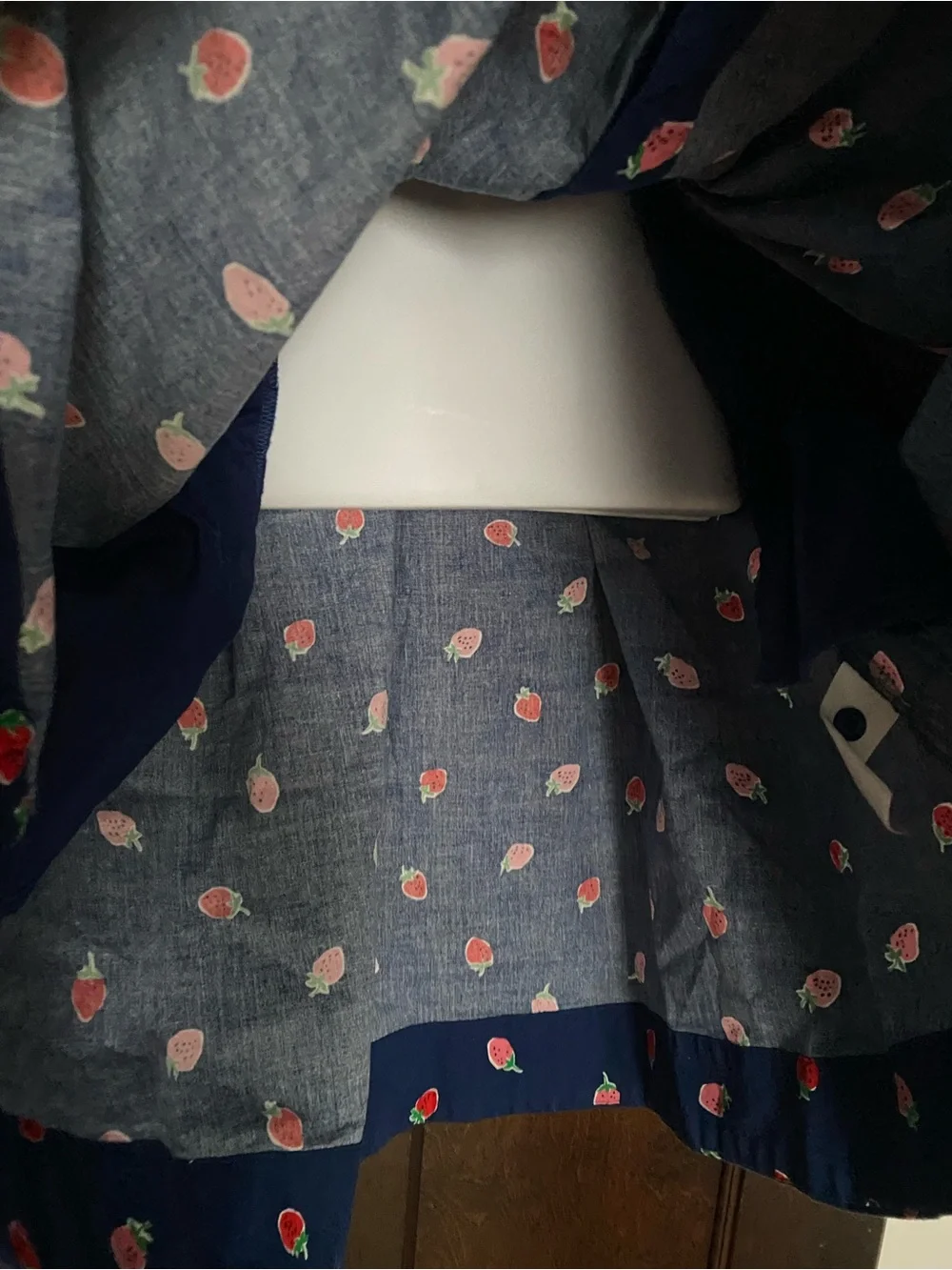 Kate spade Navy Button-Front Strawberry Print Shirt Dress